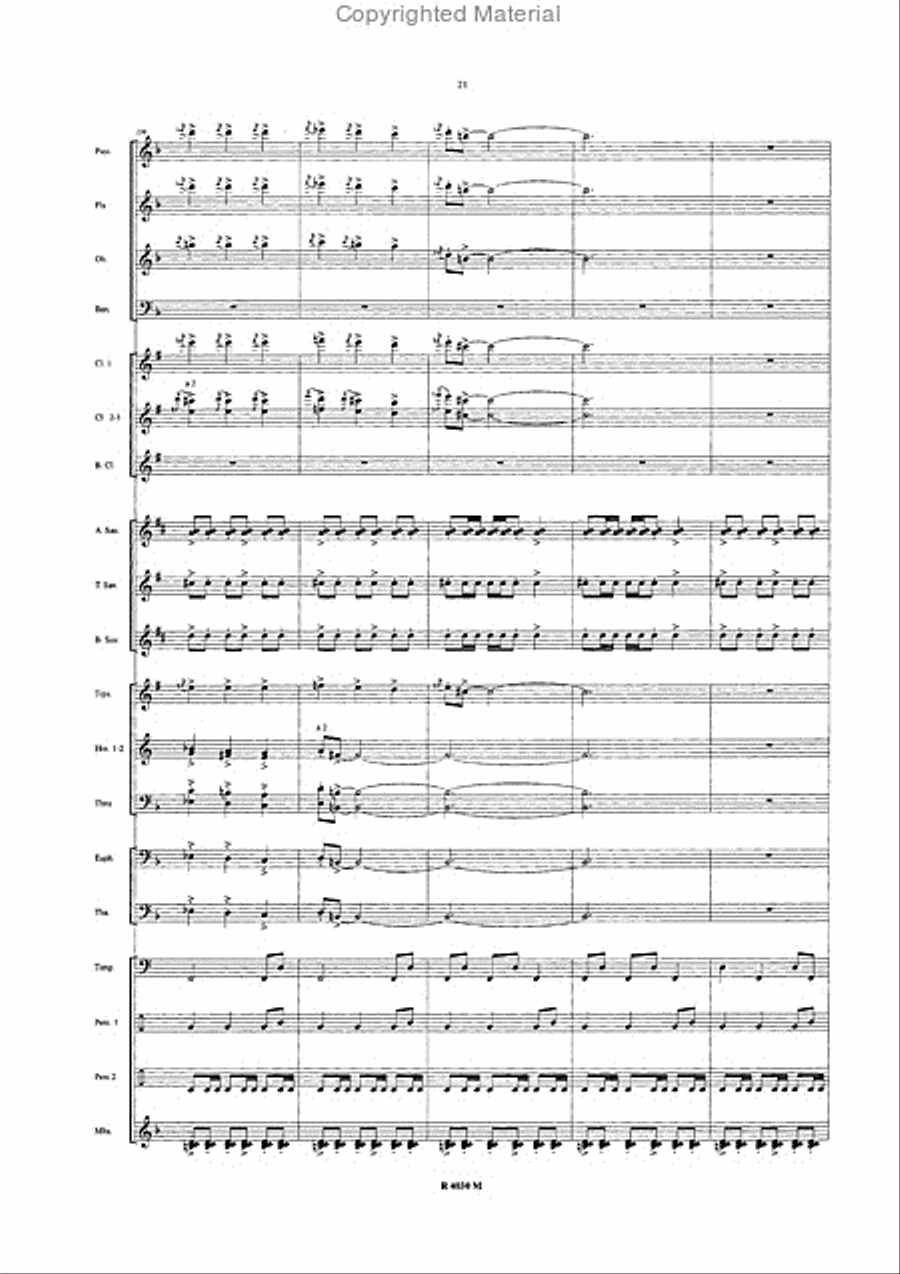Les Sept Mercenaires Concert Band scores gallery preview page 3