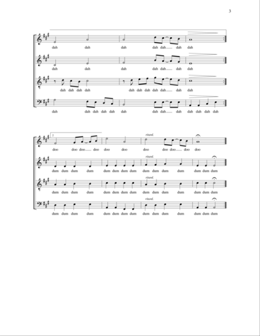 Pomp and Circumstance March No. 1 (Trio) 4-Part scores gallery preview page 3