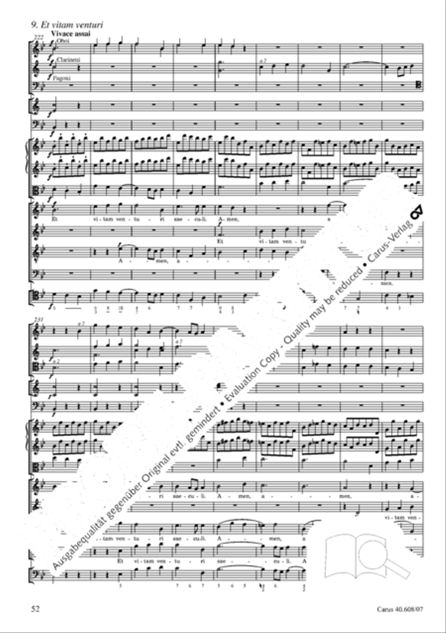 Missa Sancti Bernardi von Offida in B 4-Part scores gallery preview page 67