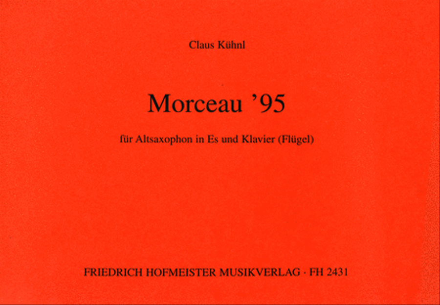 Morceau '95 Alto Saxophone scores gallery preview page 1