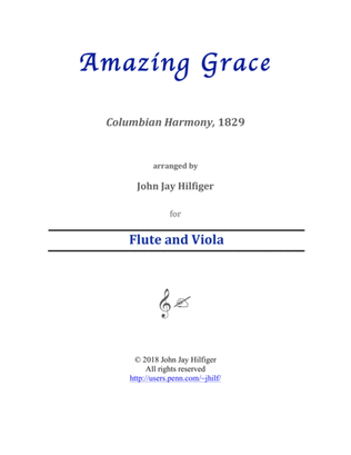 Book cover for Amazing Grace for Flute and Viola