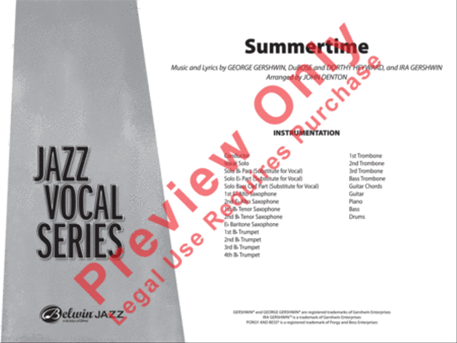 Summertime Summertime Jazz Ensemble scores gallery preview page 18