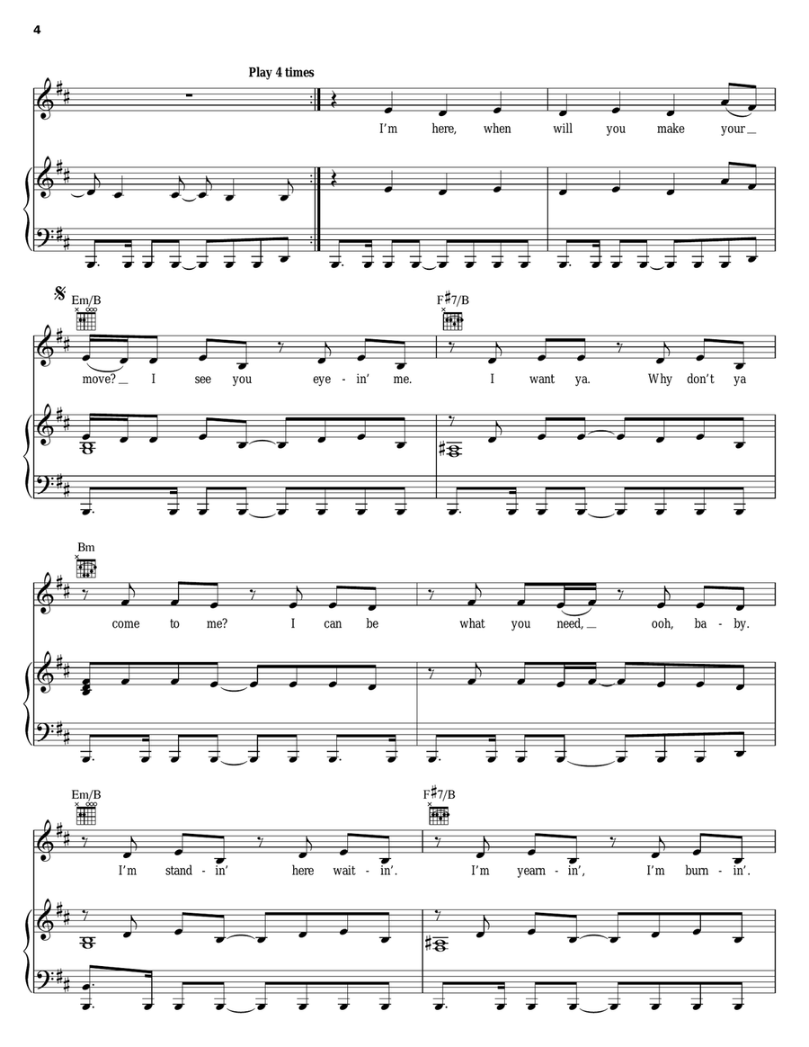 Come To Me Come To Me Piano, Vocal, Guitar scores gallery preview page 4