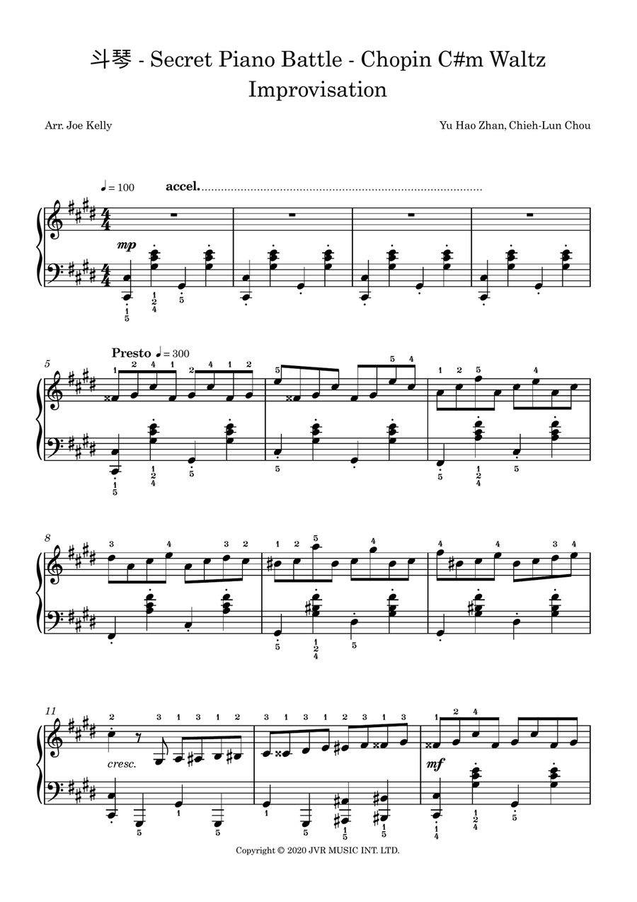 Secret Piano Battle 2 Piano Solo scores gallery preview page 1