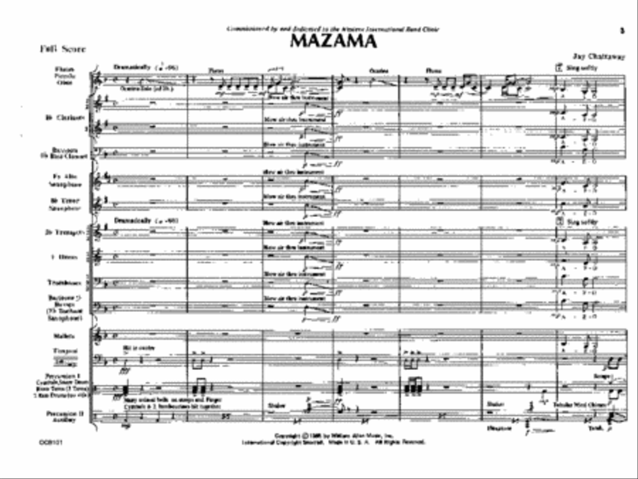 Mazama Concert Band scores gallery preview page 2