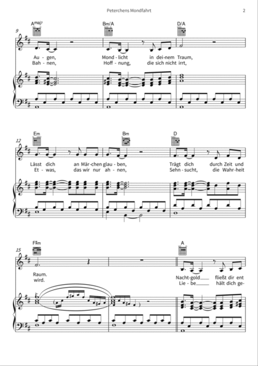 Peterchens Mondfahrt Piano, Vocal, Guitar scores gallery preview page 4