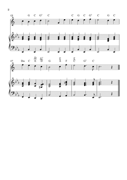 Adeste Fidelis - Traditional Christmas Song - for Eb Alto Sax and Piano - Score and Parts image number null