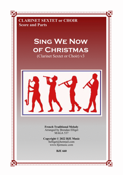 Sing We Now of Christmas - Clarinet Sextet or Choir image number null