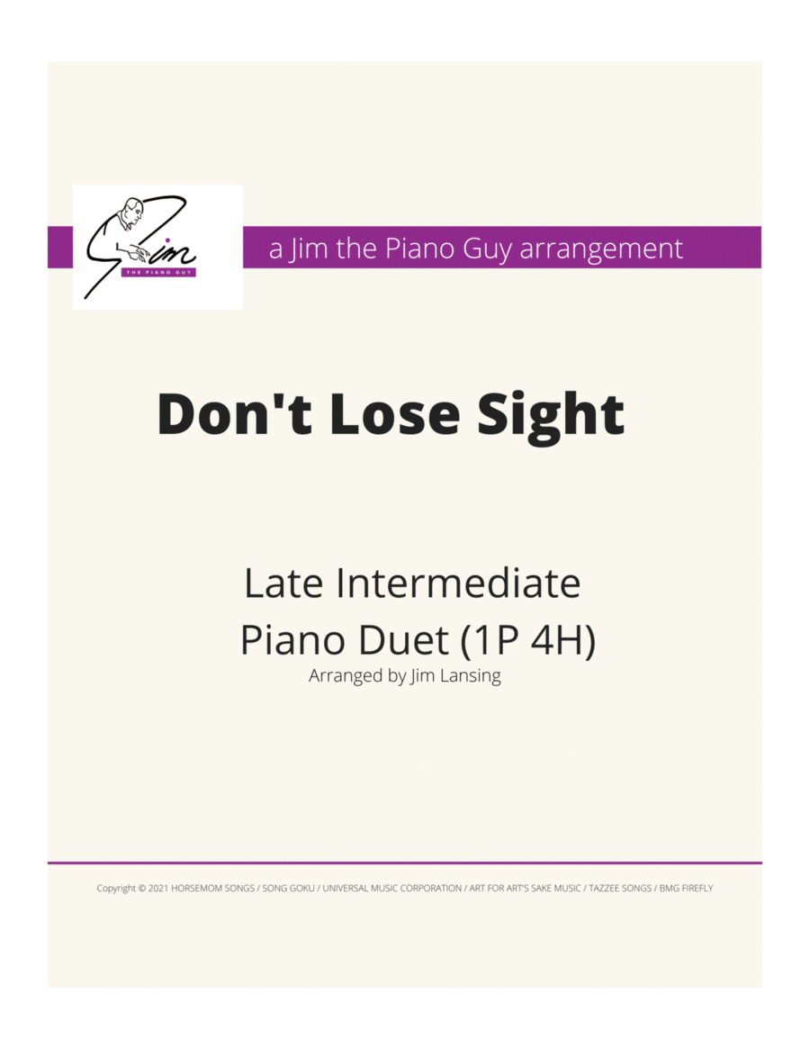 Don't Lose Sight Piano Method scores gallery preview page 1