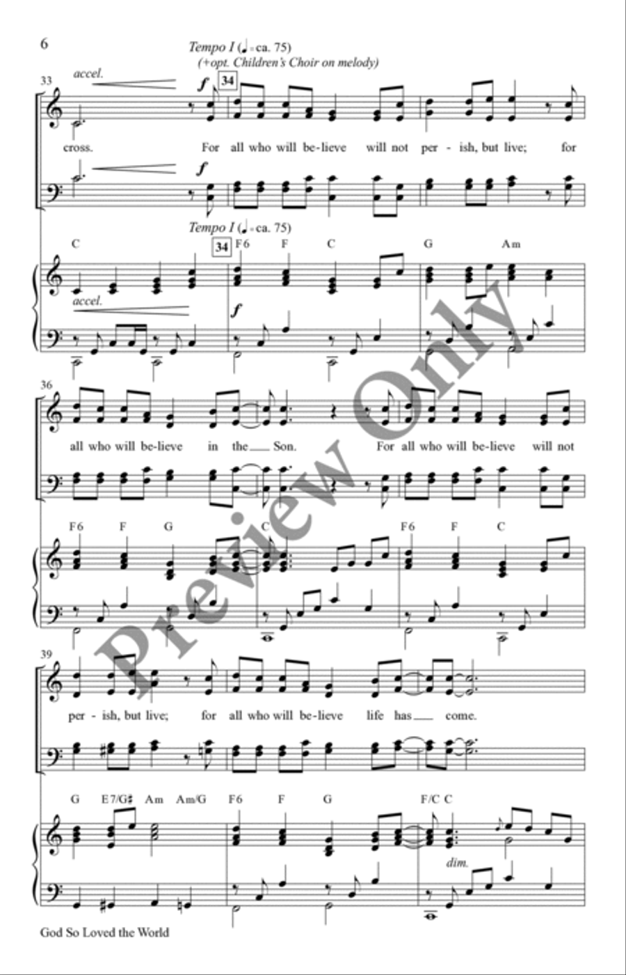God So Loved the World 4-Part scores gallery preview page 6