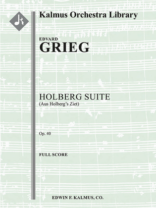 Book cover for Holberg Suite, Op. 40 (Aus Holbergs Zeit)