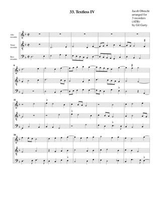 Textless IV (arrangement for 3 recorders)