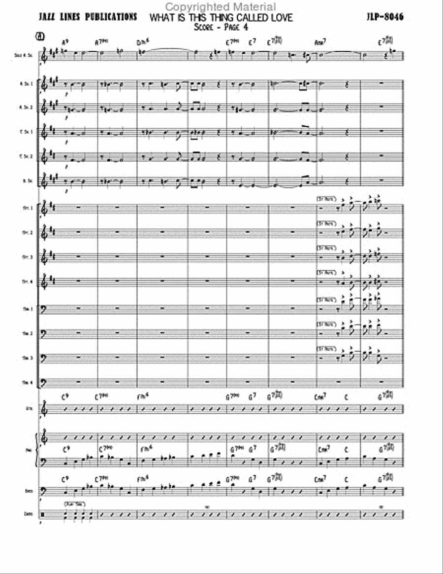 What Is This Thing Called Love? Big Band scores gallery preview page 5