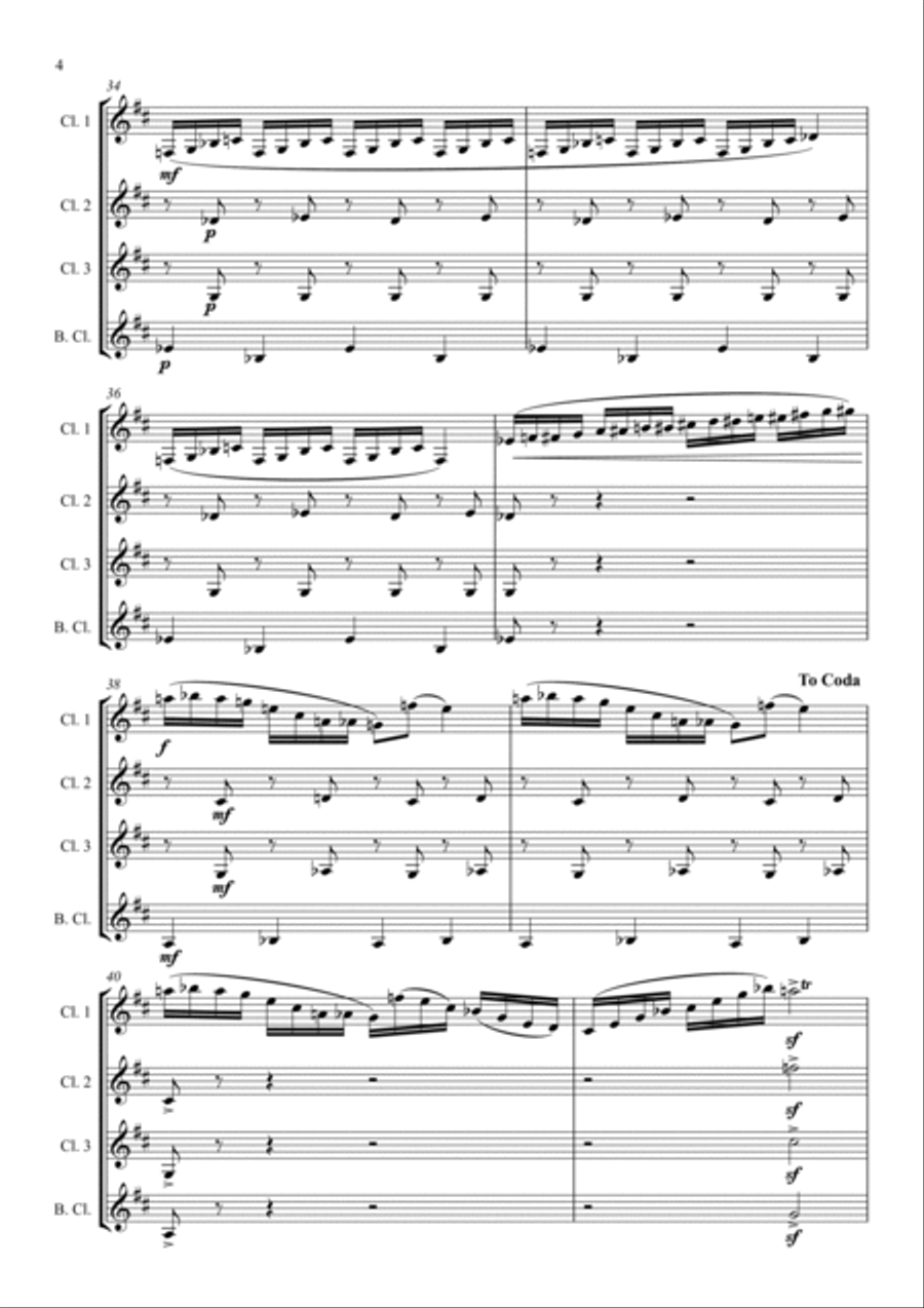 Rythme Futur Rythme Futur Clarinet Quartet scores gallery preview page 4