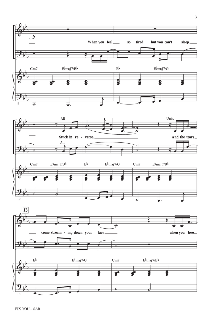 Fix You 3-Part scores gallery preview page 2
