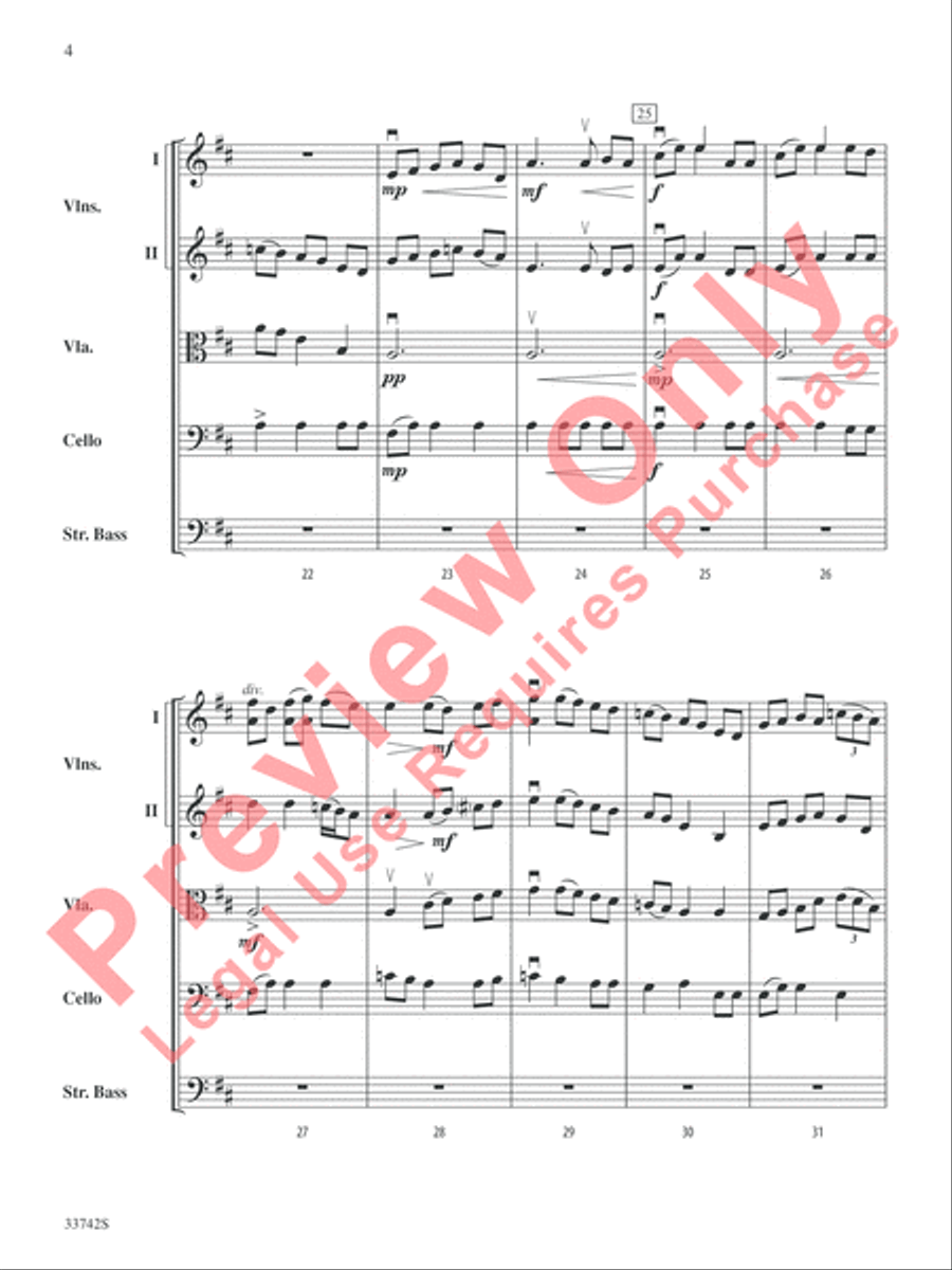 La Betaille (You Little Wild Thing) String Orchestra scores gallery preview page 5