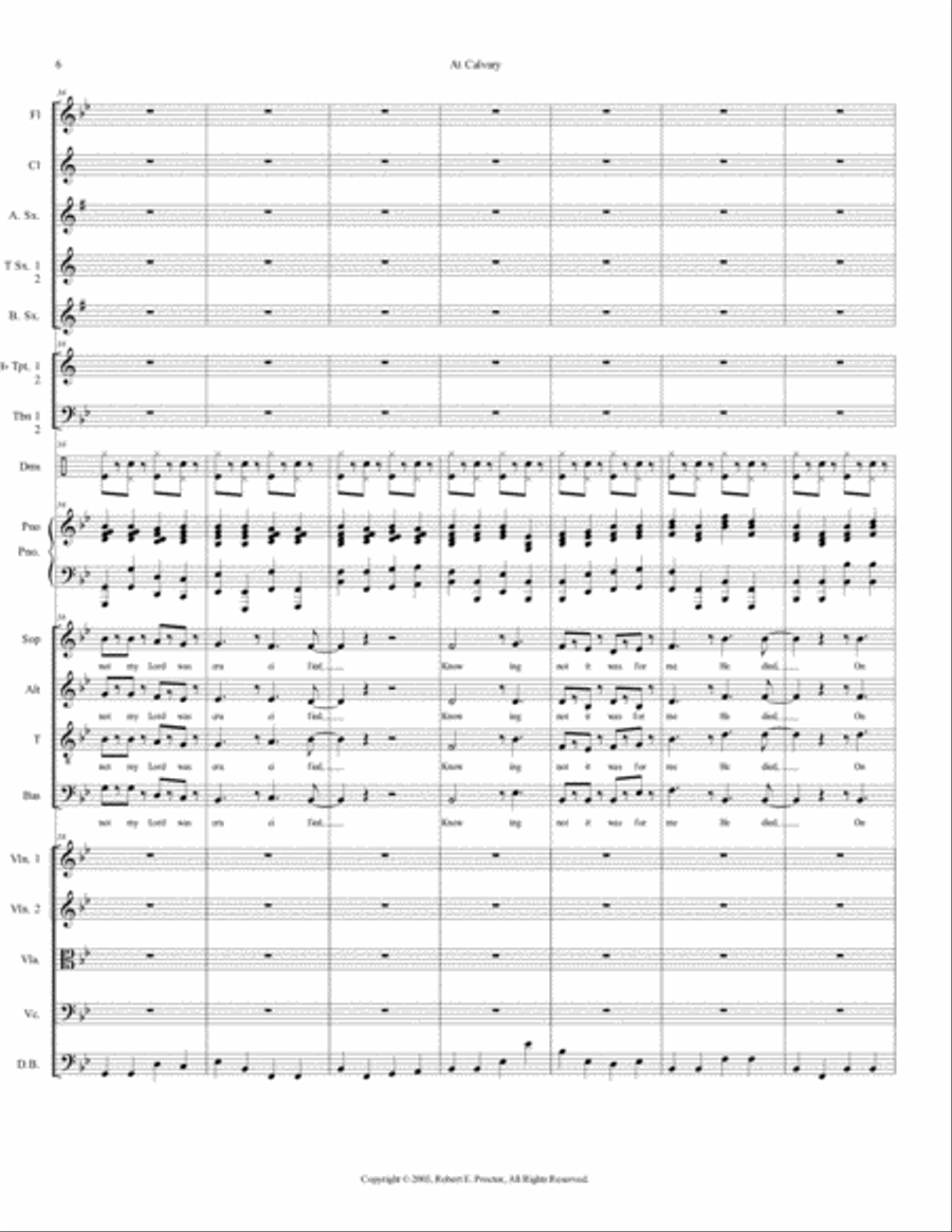 At Calvary 4-Part scores gallery preview page 6