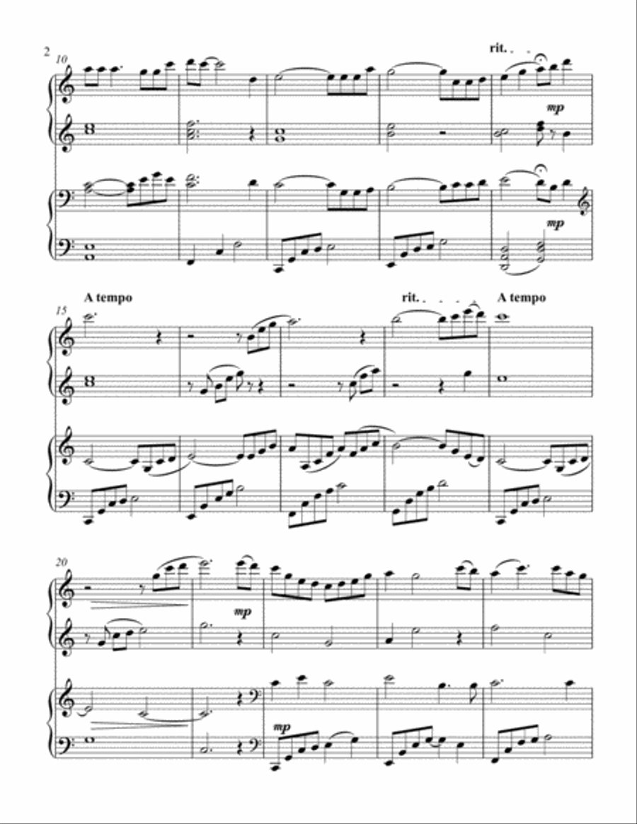 Shenandoah (1 piano, 4 hand duet) 1 Piano, 4-Hands scores gallery preview page 3