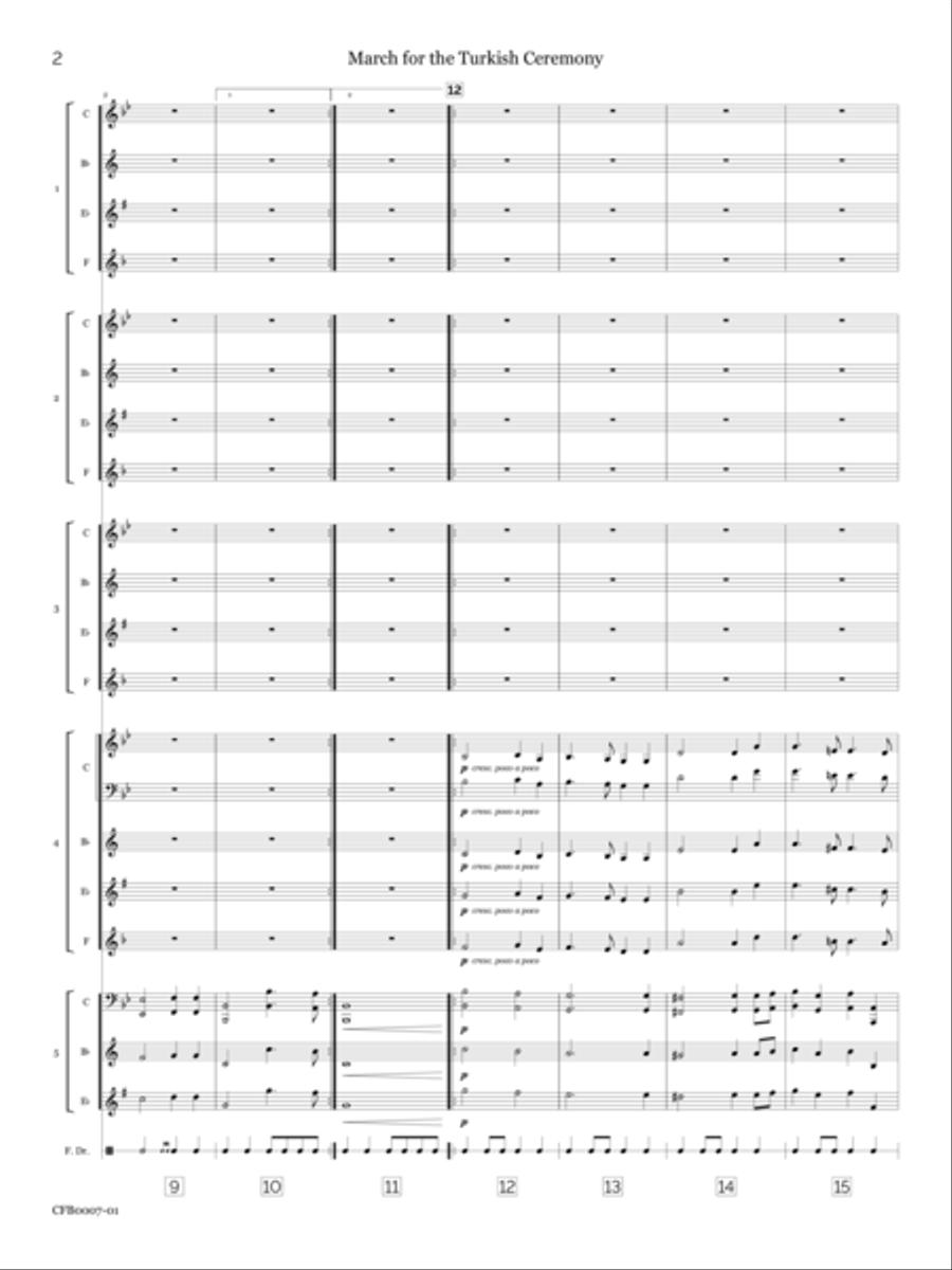 March for the Turkish Ceremony Concert Band scores gallery preview page 5