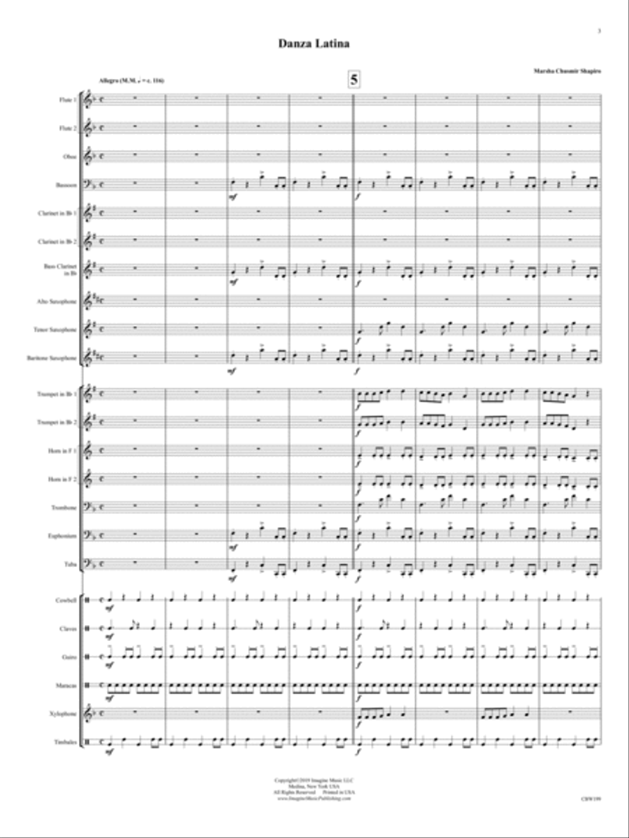 Danza Latina Danza Latina Concert Band scores gallery preview page 3