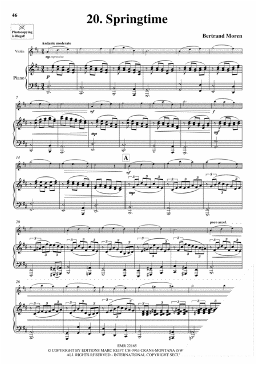 20 Greatest Slow Melodies Violin Solo scores gallery preview page 22