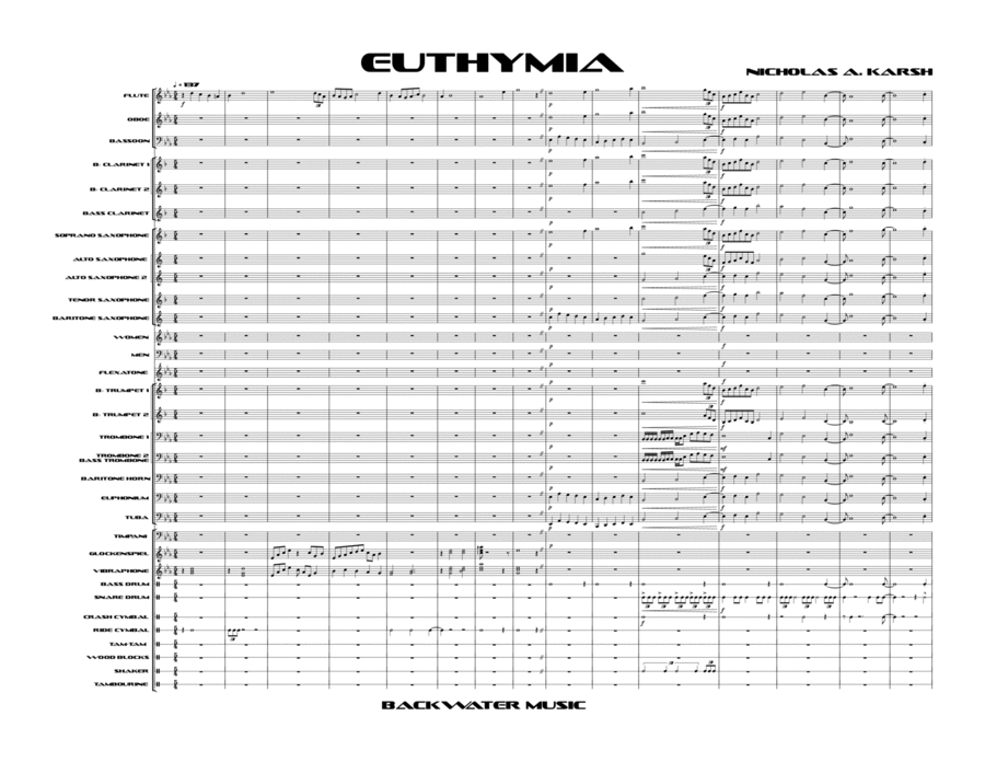 Euthymia Concert Band scores gallery preview page 1