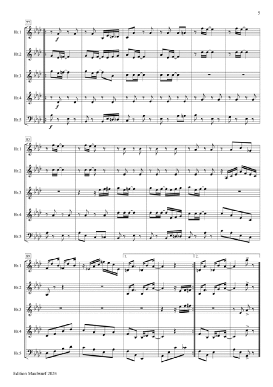The Easy Winners Brass Quintet scores gallery preview page 5
