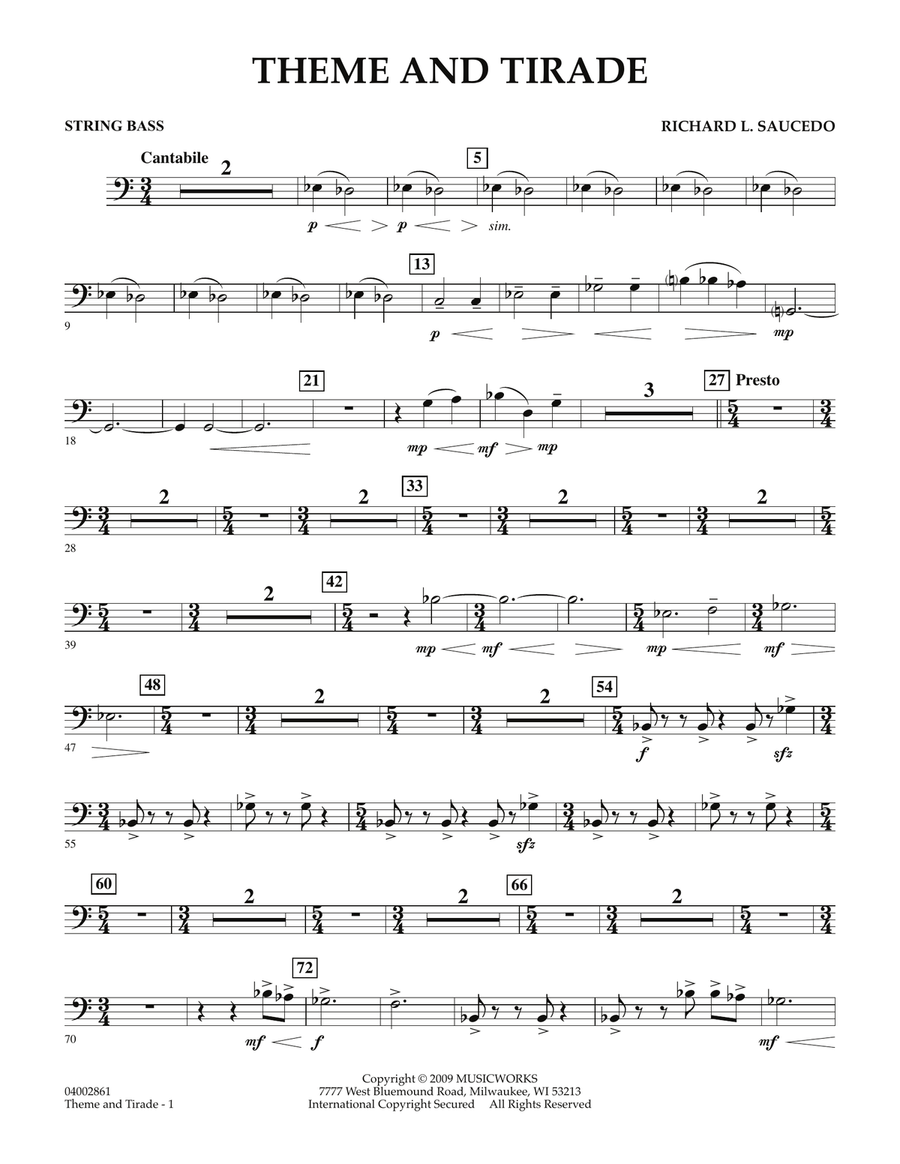Theme and Tirade - String Bass