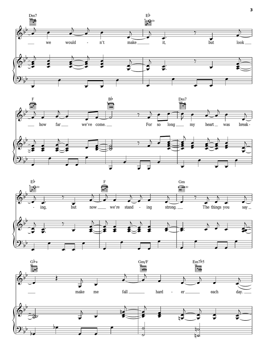 Trainwreck Piano, Vocal, Guitar scores gallery preview page 3