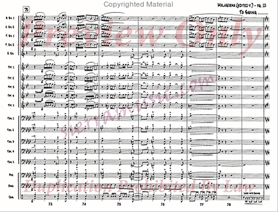 Malaguena Malaguena Jazz Ensemble scores gallery preview page 11