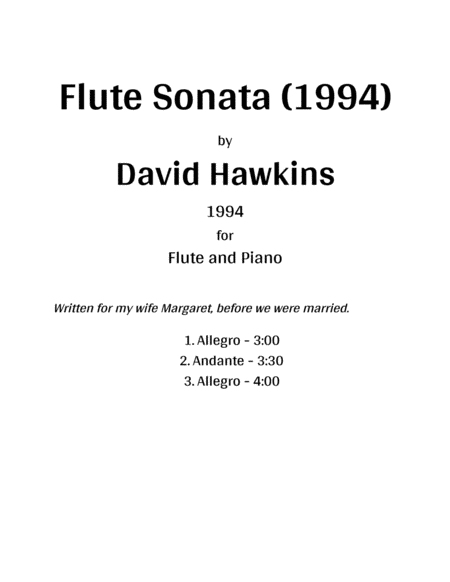 Flute Sonata (1994) image number null