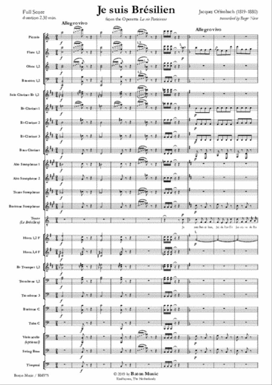 Je suis Brésilien Concert Band scores gallery preview page 2