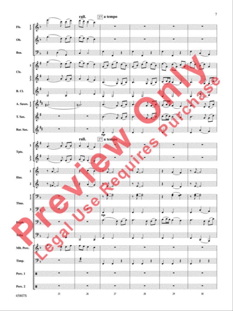 Brahms' Waltz 2 Ways Concert Band scores gallery preview page 8