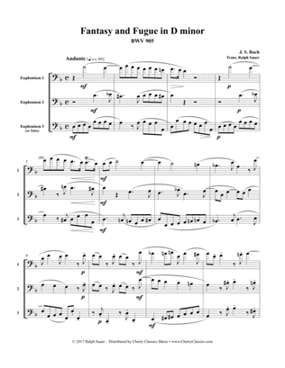 Fantasy and Fugue in D minor BWV 905 for Euphonium Trio