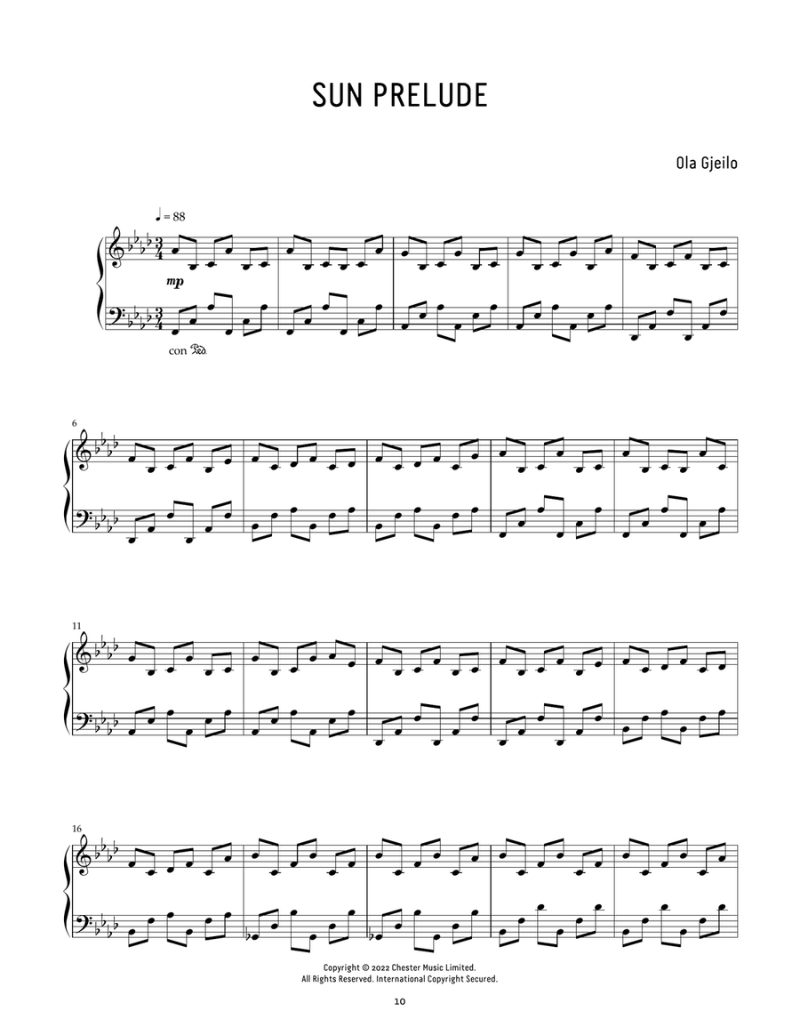 Sun Prelude Piano Solo scores gallery preview page 1