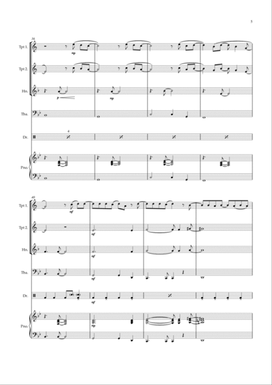Flowers Brass Quartet scores gallery preview page 5
