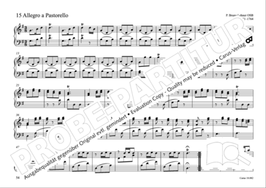Pastoral music for organ, vol. 2: Germany, Bohemia, Austria, South Tyrol Organ Solo scores gallery preview page 55
