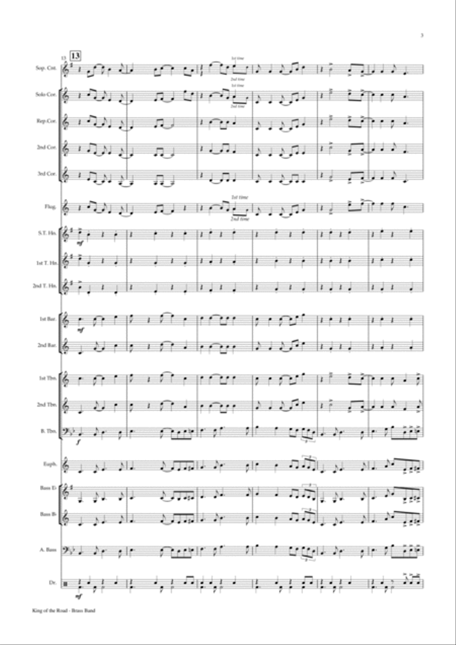 King Of The Road Brass Band scores gallery preview page 4