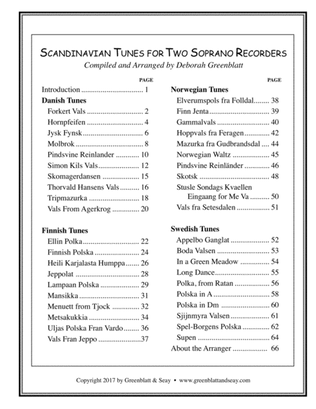 Scandinavian Tunes for Two Soprano Recorders