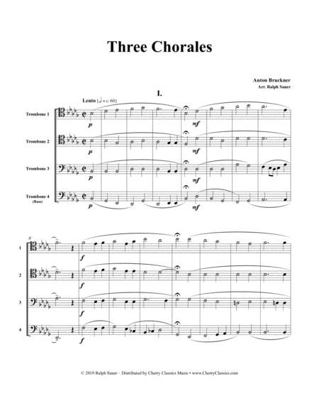 Three Chorales for Trombone Quartet
