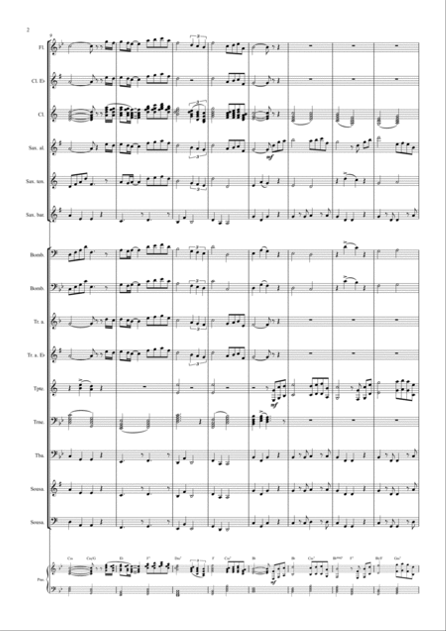 Soleado (Le rose blu) Concert Band scores gallery preview page 5