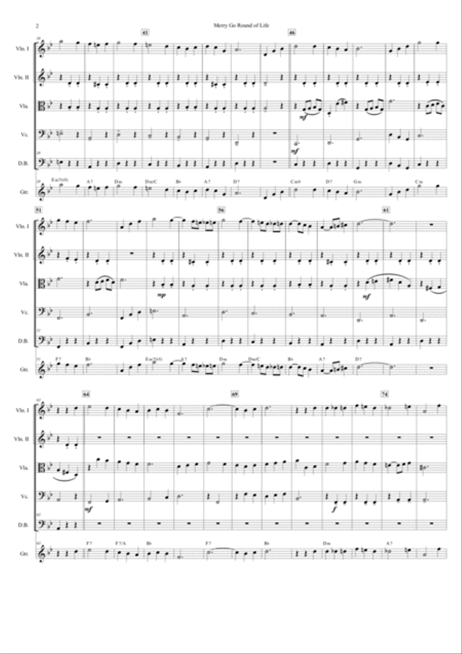 Merry-go-round Of Life Chamber Music scores gallery preview page 3