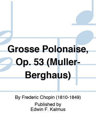 Book cover for Grosse Polonaise, Op. 53 (Muller-Berghaus)
