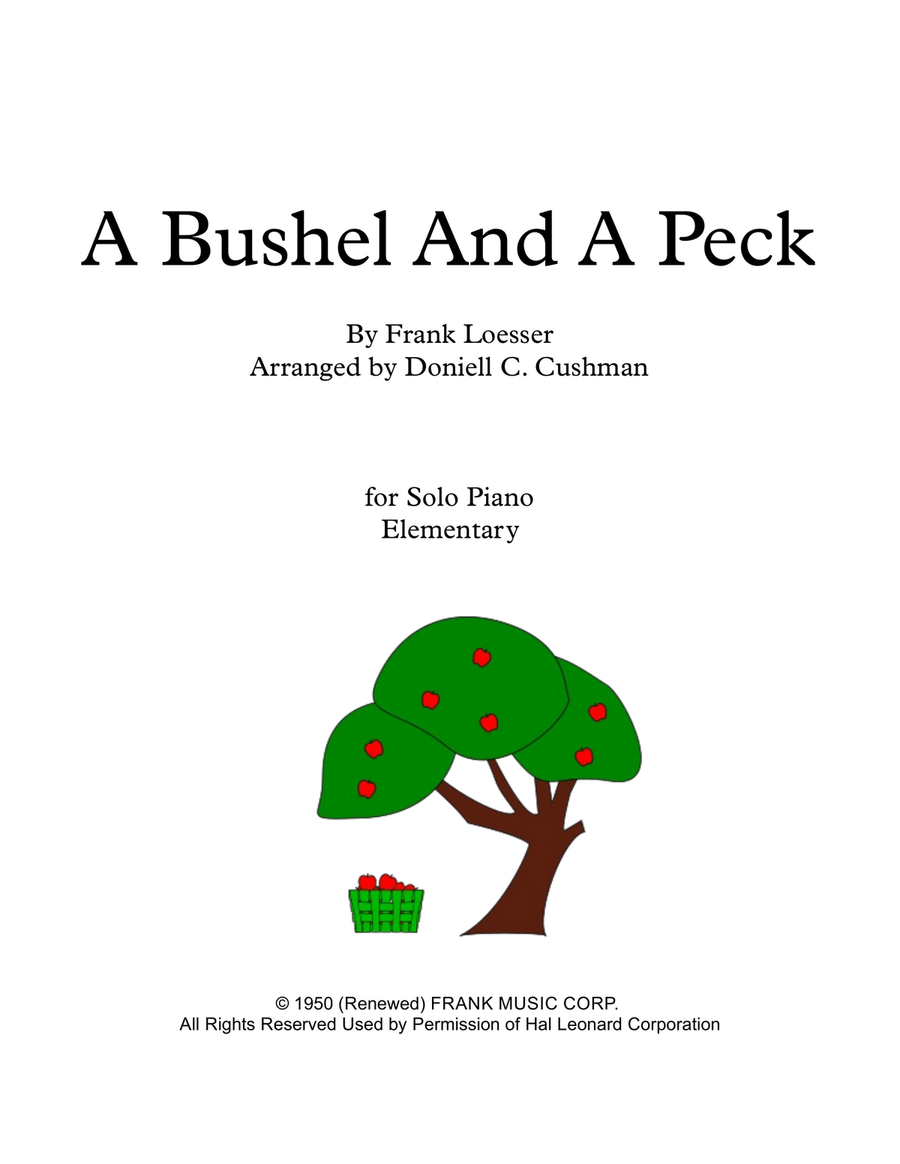 A Bushel And A Peck Easy Piano scores gallery preview page 1