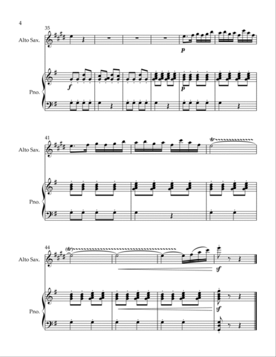Dancing Song from 8 Russian Folksongs Dancing Song from 8 Russian Folksongs Alto Saxophone scores gallery preview page 4