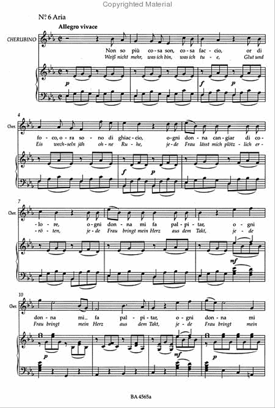The Marriage of Figaro K. 492 Mixed Choir scores gallery preview page 4