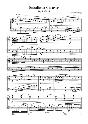 Estudio en C mayor-Beautiful things Op.1 No.15