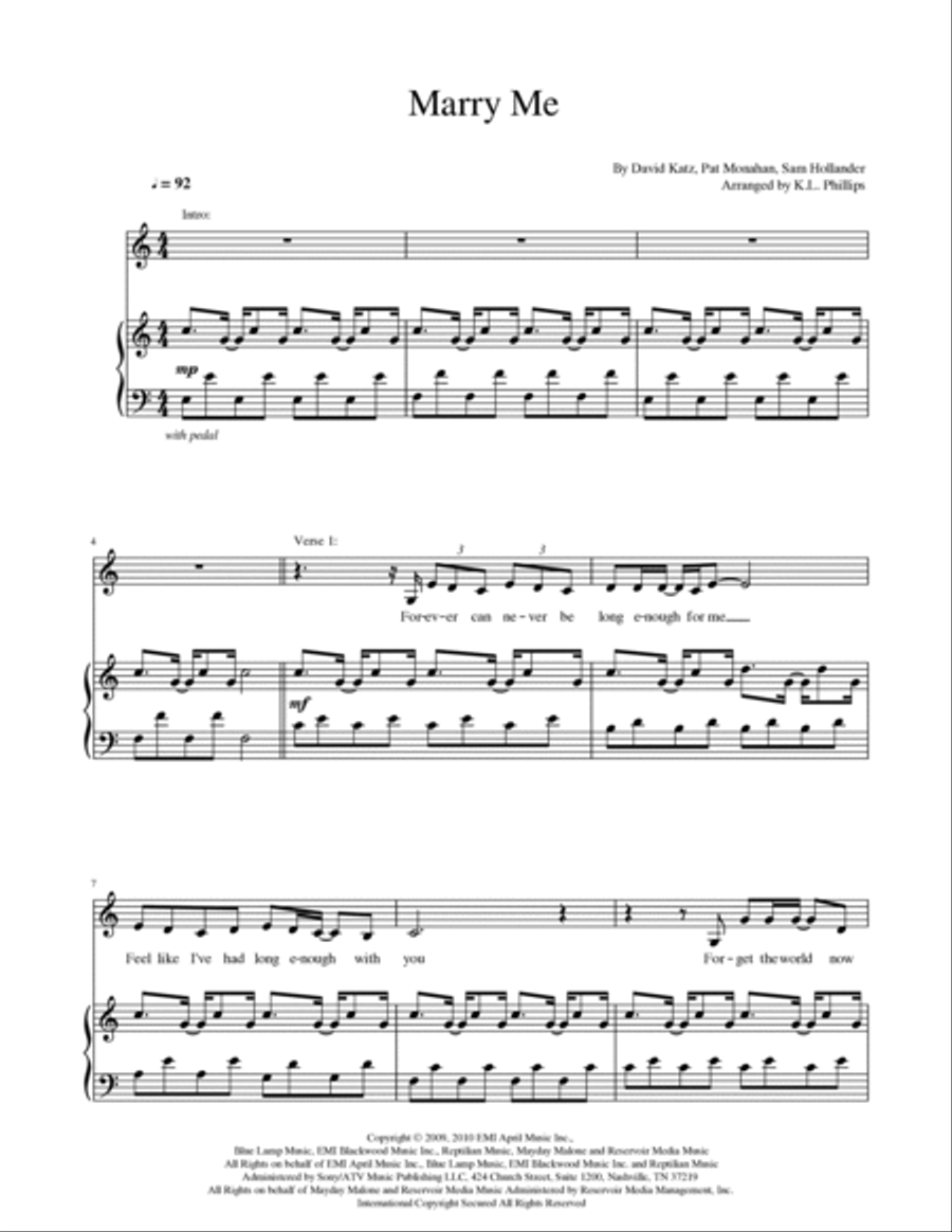 Marry Me Voice scores gallery preview page 2