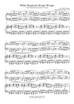 While Shepherds Boogie Woogie, Christmas Carol Variations for 2 pianos, 4 hands Arr. Simon Peberdy