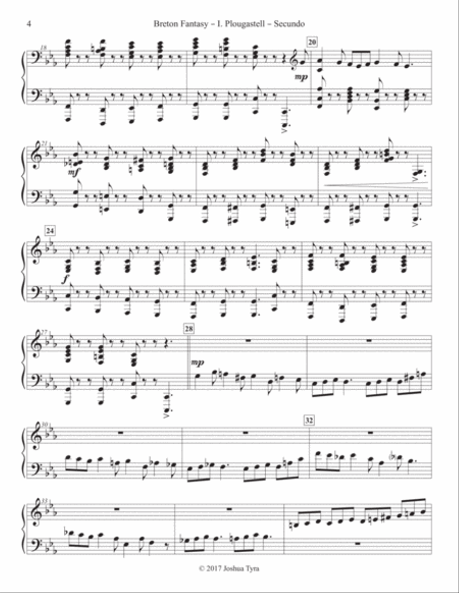 Breton Fantasy (Two Movements) – Piano Duet 1 Piano, 4-Hands scores gallery preview page 4